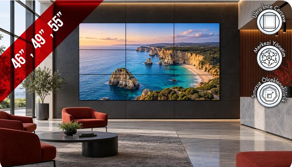 Videowall &ccedil;&ouml;z&uuml;mleri katalog uygulama g&ouml;rseli